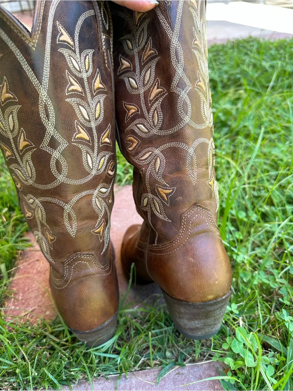 Ariat Western Cowboy Boots Desert Holly Brown Leather Women’s Size 7B 10014100 - Picture 2 of 10